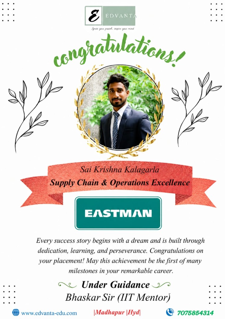 Placement Success Poster - Mohammed Adhil K