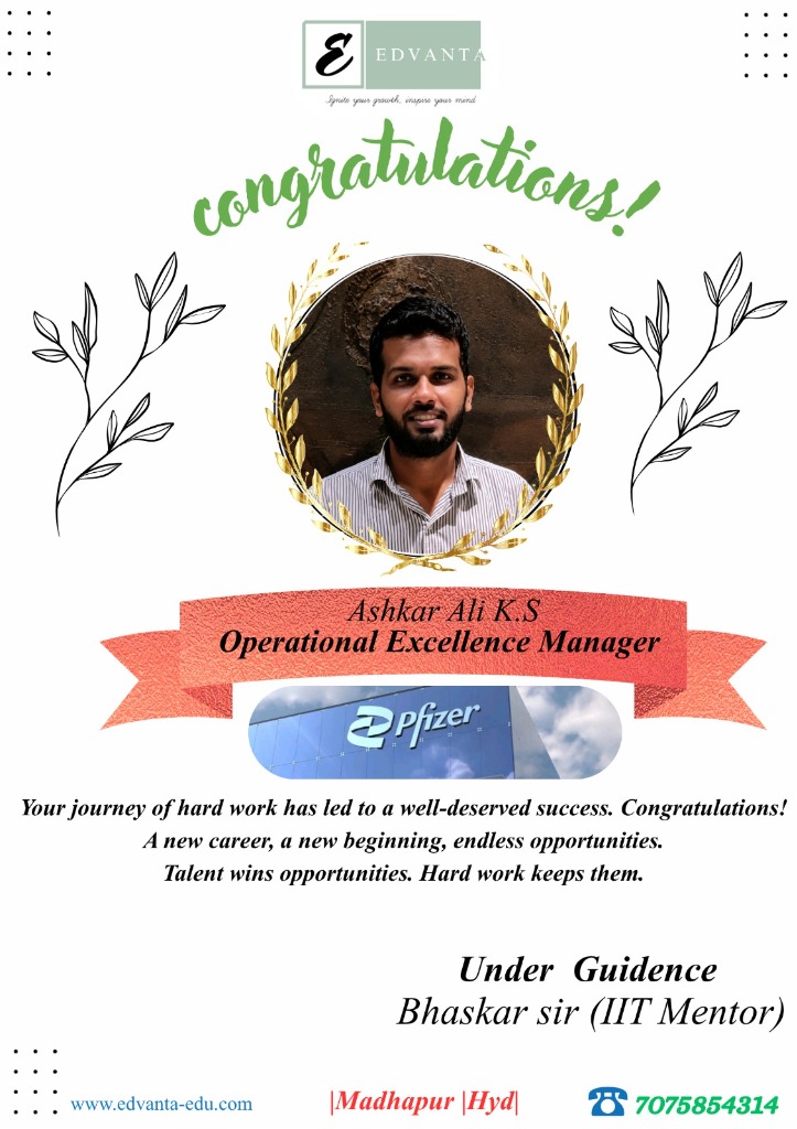 Placement Success Poster - Sai Kumar